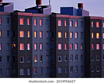 Sunset mirroing in the windows