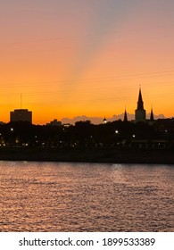 Sunset Mississippi River Cruise With Scenic View, New Orleans, Louisiana