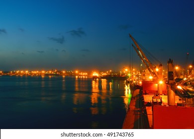 Sunset In Mombasa Port, Kenya