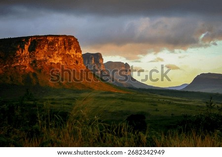 At sunset, the 