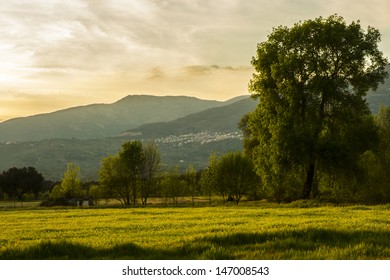 sunset mountain landscape
