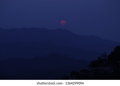 Sunset and mountain range