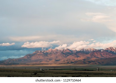 Sunset with mountain and valley view
