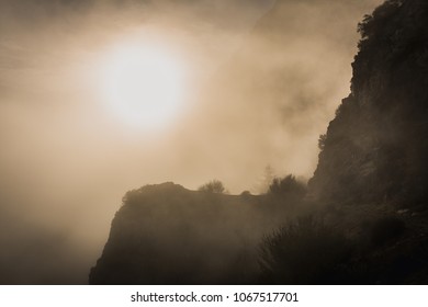 sunset in the mountains