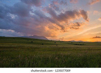 Sunset in the mountains