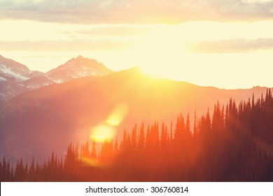 Sunset in mountains - Powered by Shutterstock