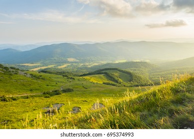 Sunset in the mountains