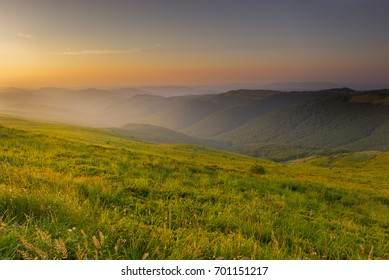 Sunset in the mountains
