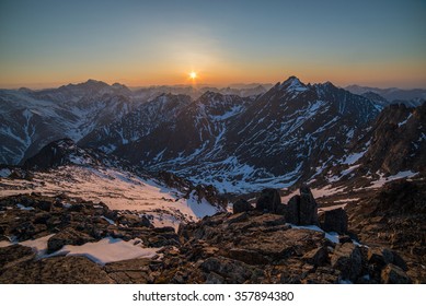 Sunset in the mountains of Eastern Sayan - Shutterstock ID 357894380