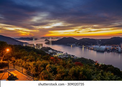 Sunset In Nagasaki, Japan.