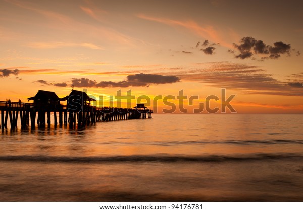 Sunset Naples Pier Naples Florida Stock Photo (Edit Now) 94176781