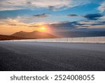 sunset nature mountain landscape road cloud outdoor horizon