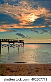 Sunset At New Haven Beach, CT