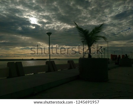 Similar – Image, Stock Photo phone alone Beach Italy