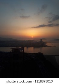 sunset at ocean 