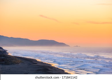 Sunset At Ocean Beach, San Francisco