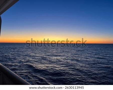 Sunset with oceanview atlantic cruise 