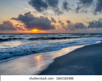 Sunset oiver the Gulf of Mexico from Sanibel Island Florida in the United States