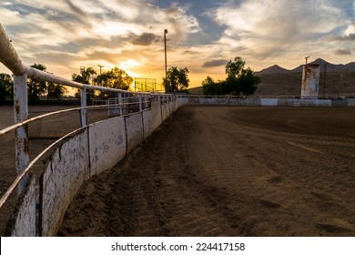 Sunset at the old rodeo grounds.