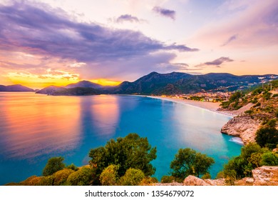 Sunset Of Oludeniz In Fethiye