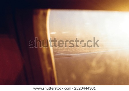a sunset on an airplane