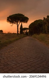 Sunset On Ancient Roman Road
Of Appian Way