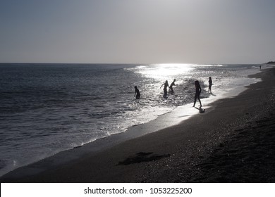 sunset on the beach