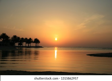 sunset on the beach