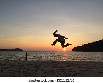sunset on the beach 