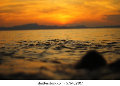 sunset on the beach