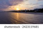 Sunset on the beach at Biloxi, Mississippi