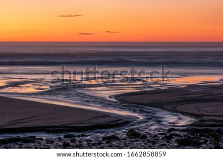 Sunset on the beach at Brian Booth State Park on the Oregon Coast
