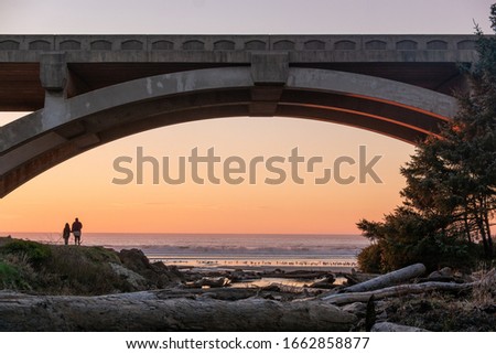 Sunset on the beach at Brian Booth State Park on the Oregon Coast