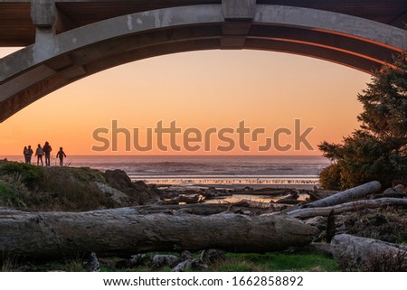 Sunset on the beach at Brian Booth State Park on the Oregon Coast