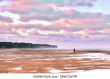 Sunset On The Beach Caen Normandy