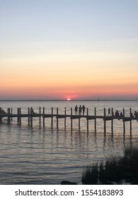 Sunset On The Beach In Duck, North Carolina.