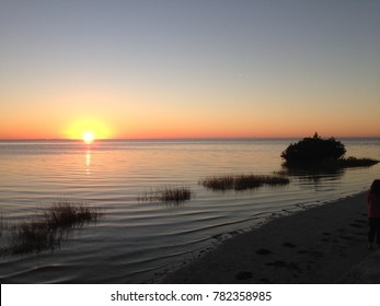 Sunset On A Beach In New Port Richey, Florida