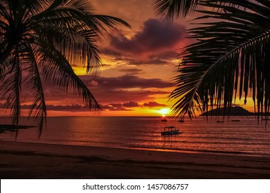 Sunset On The Beach Of Nosy Be