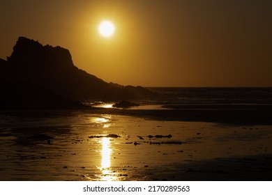 Sunset On A Beach In Portugal.
Blue Hour