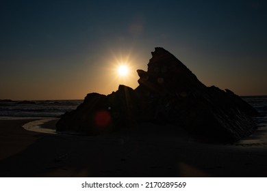 Sunset On A Beach In Portugal.
Blue Hour