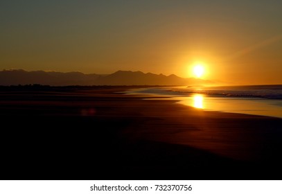 Sunset On The Beach In Puerto Arista, Chiapas, Mexico