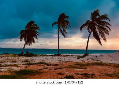 Sunset On The Beach Of Shoal Bay East Anguilla Island Caribbean Sea