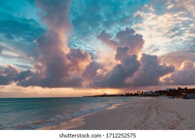 Sunset On The Beach Of Shoal Bay East Anguilla Island Caribbean Sea