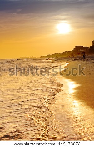 Sunset on the beaches of South Walton Beach, Destin, Florida Stock photo © 