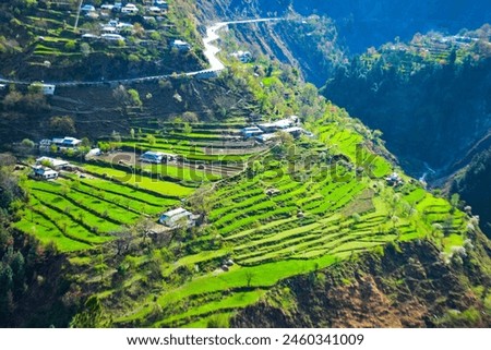 Sunset on the Beautiful down to Mountain in Naran Kaghan Valley in KPK, Pakistan