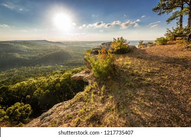 Sunset On Bluff In The Ozarks At Petit Jean State Park, Arkansas