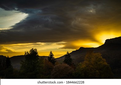 Sunset On Chartreuse Montain, France