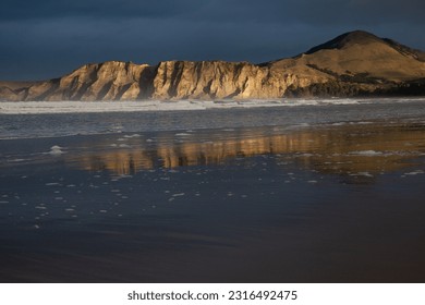 Sunset on the cliffs of Nicks Head Gisborne New Zealand