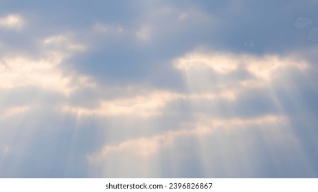 Sunset on a cloudy day. Sky covered with clouds
