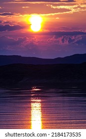 Sunset on the coast of the Arctic Ocean near the village of Teriberka, Murmansk region, Russia - Shutterstock ID 2184173535